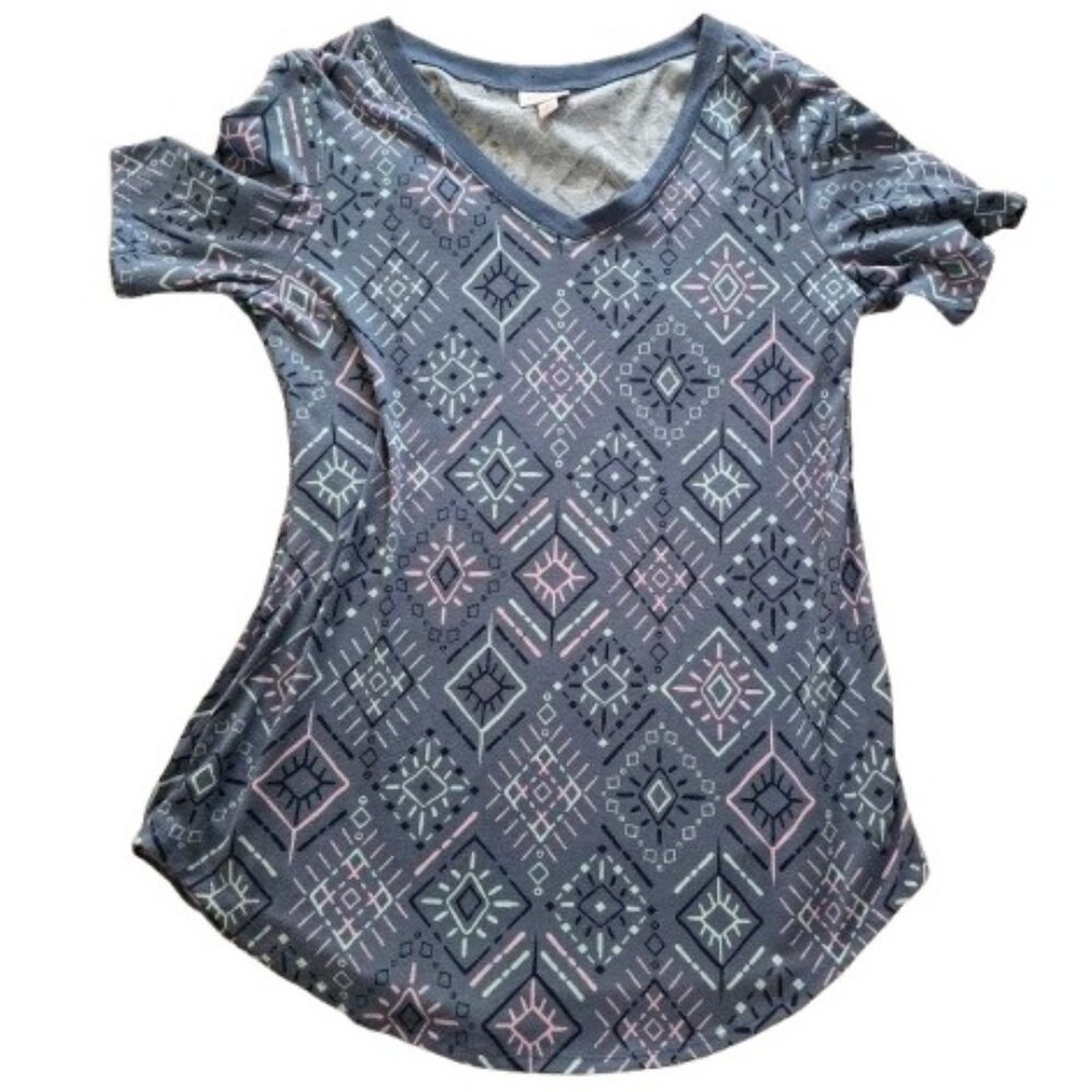 LuLaRoe Women's Christy-Tee-Color-Blue-Size-Small-NWOT